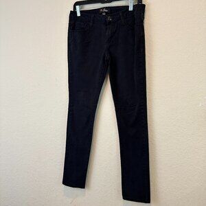 Guess Jeans Women 29 Black Mom Loose Fit Triangle Logo 90s Inseam 10 in High